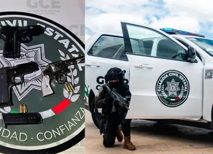 Incautan tres pistolas, una es de réplica