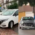 Chocan automóviles en el Barrio de Tequis