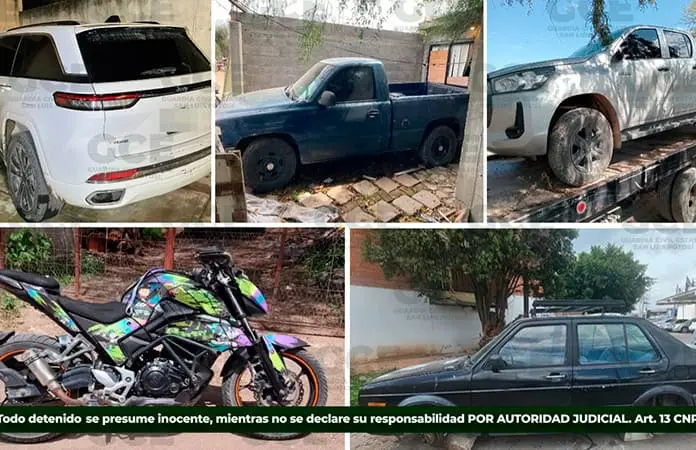 Incautan cinco vehículos robados