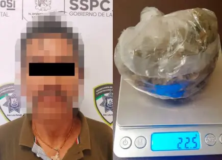 Individuo es arrestado con 22.5 gramos de marihuana