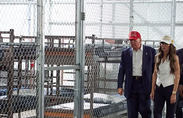 Trump recorre nuevo centro penitenciario