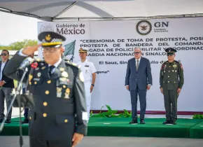 Nuevo coordinador de la Guardia Nacional toma protesta en Sinaloa
