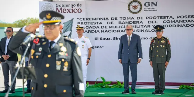 Nuevo coordinador de la Guardia Nacional toma protesta en Sinaloa