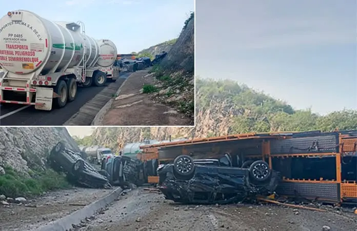 Chocan nodriza y pipa en autopista Valles-Rayón