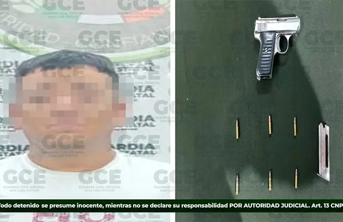Sujeto armado es detenido por la Estatal