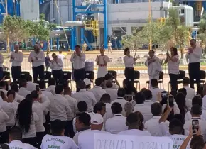 Video | Inaugura Sheinbaum central de ciclo combinado en Villa de Reyes