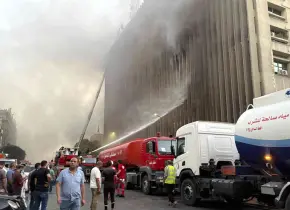 Incendio en empresa de telecomunicaciones en El Cairo deja 14 heridos