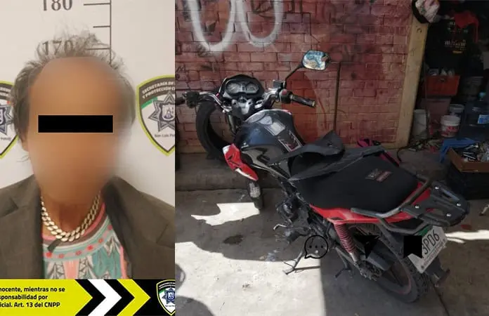 En flagrancia, sorprenden a ladrón de motocicletas