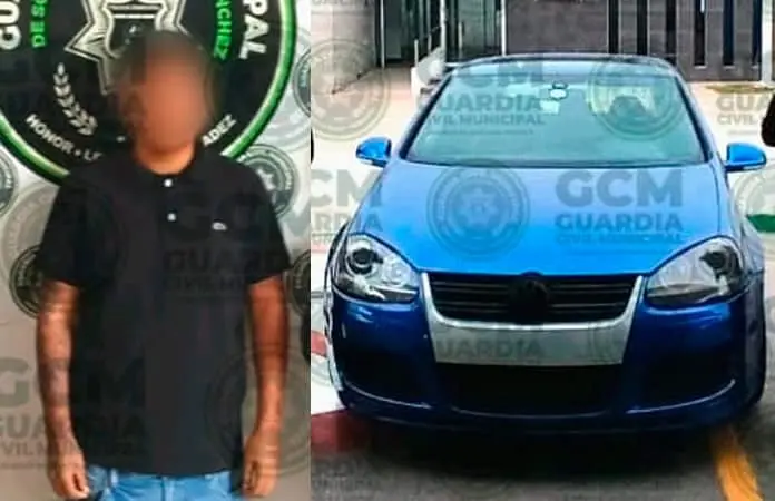 Con carro robado, sorprenden a individuo