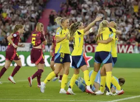 Suecia arrasa con Alemania y asegura liderato en Eurocopa Femenina