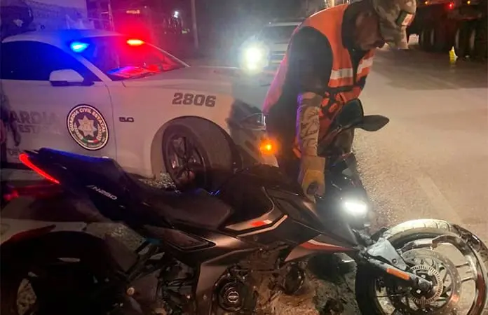 Motociclista resulta herido en un accidente vial 