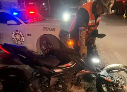 Motociclista resulta herido en un accidente vial 