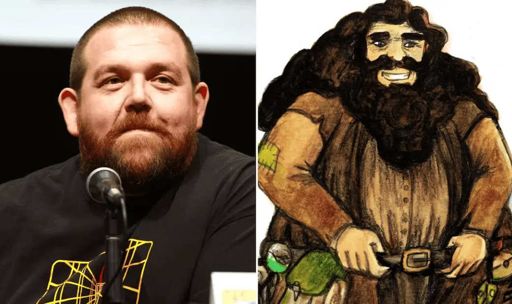 Nick Frost se transforma en Hagrid para la serie de Harry Potter