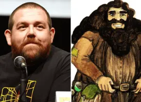 Nick Frost se transforma en Hagrid para la serie de Harry Potter