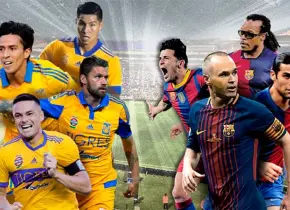 Partido de leyendas entre Tigres y Barcelona