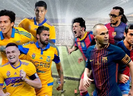 Partido de leyendas entre Tigres y Barcelona