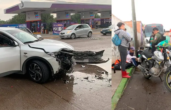 Carro choca contra moto en Av. San Pedro