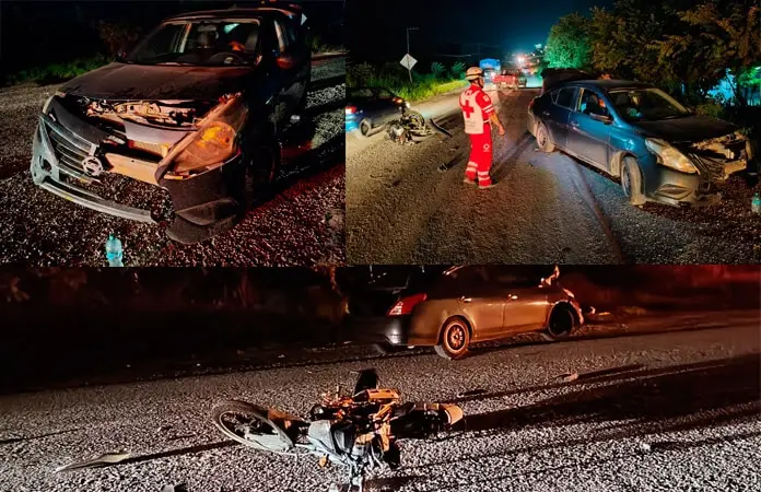 Conductor foráneo embiste a motociclista