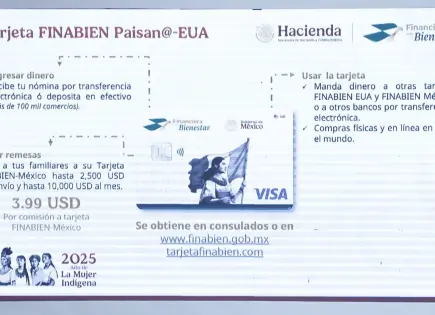 Ya opera tarjeta FinaBien en EU; paisanos pueden transferir sin arancel