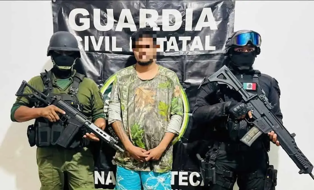 Sorprenden a presunto extorsionador de comerciantes en El Naranjo