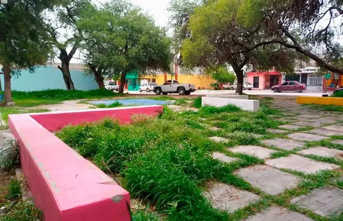 Crece maleza de parques públicos