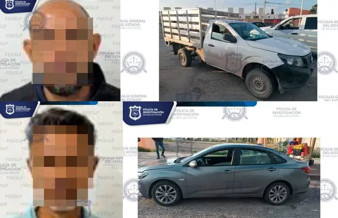 Detienen a dos sujetos con vehículos robados