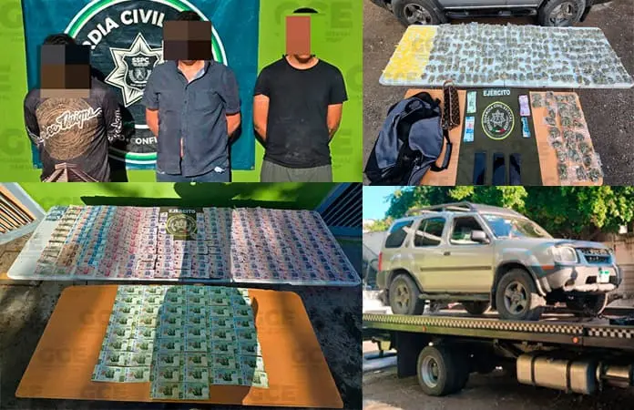 Detiene la GCE a 3 por presunto narcomenudeo