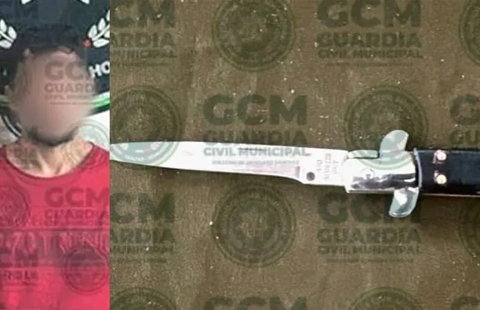 Vándalo andaba armado con una navaja