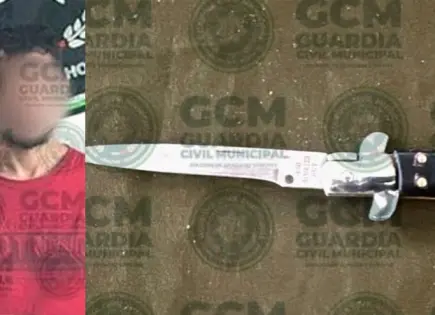 Vándalo andaba armado con una navaja