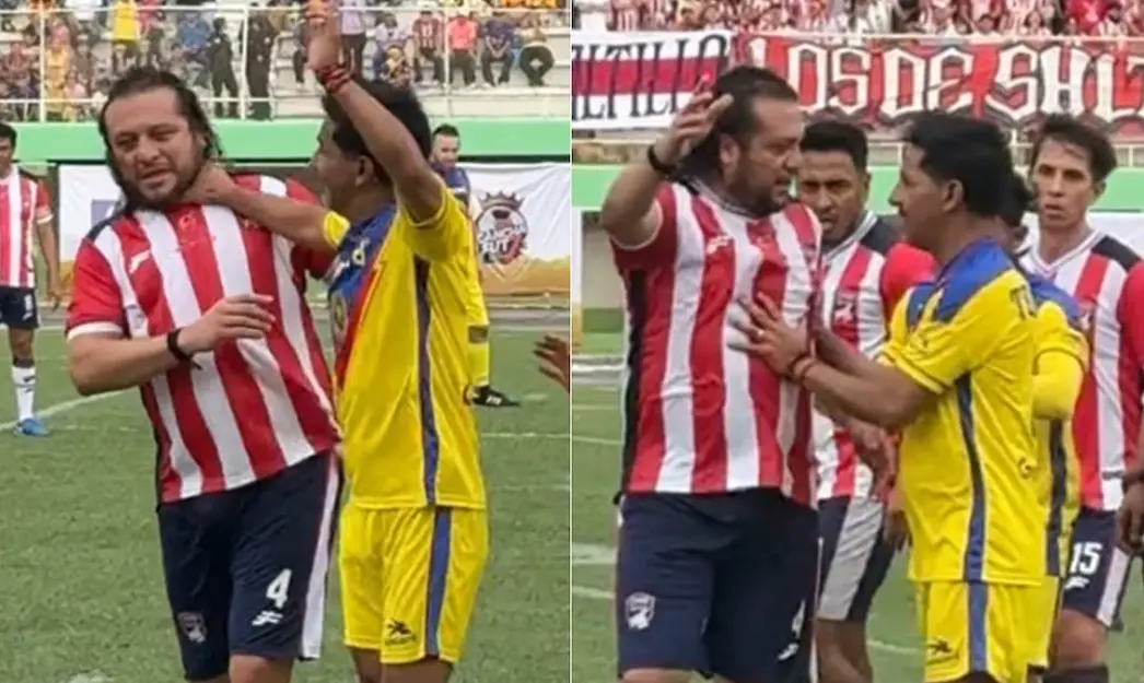 Pelea entre leyendas de América y Guadalajara en pleno partido de futbol