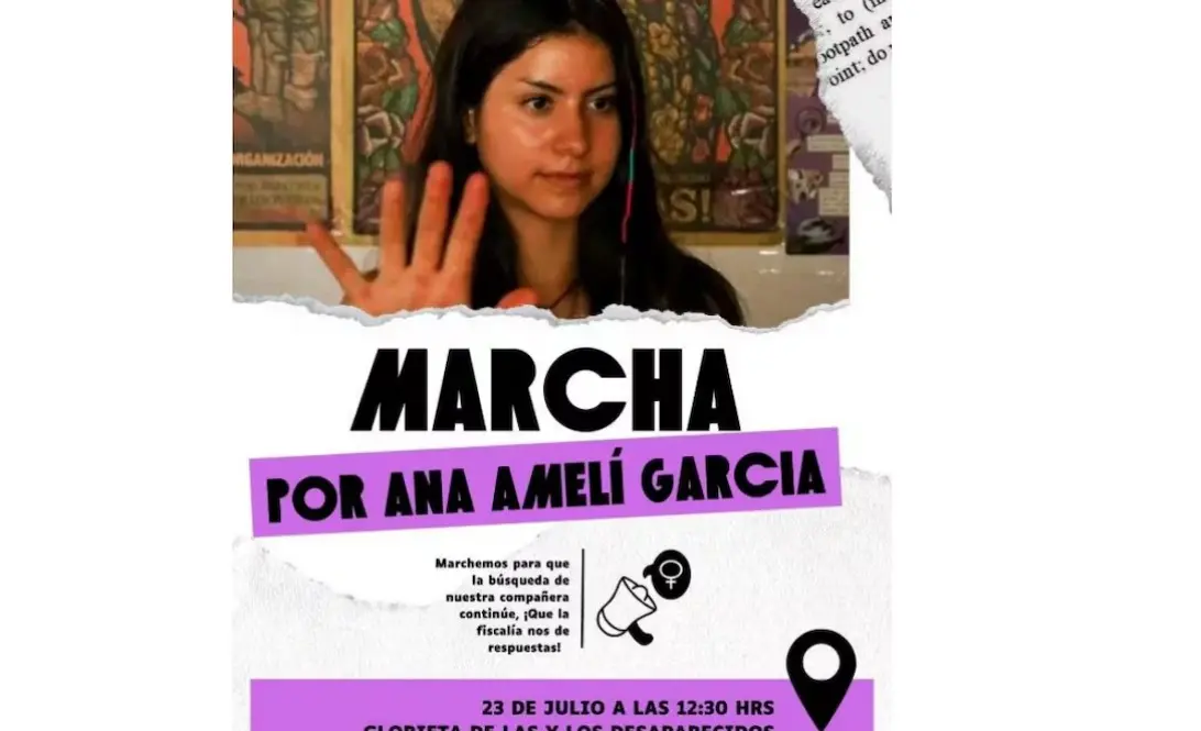 Marchan por Ana Ameli a 11 días de su desaparición en el Ajusco
