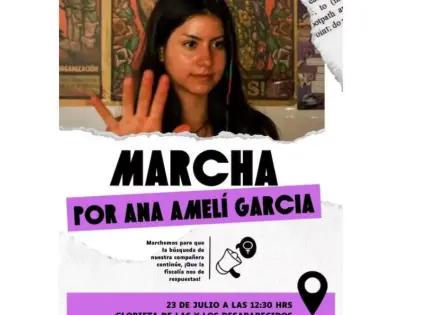 Marchan por Ana Ameli a 11 días de su desaparición en el Ajusco