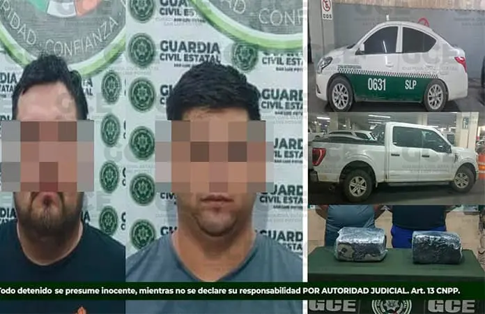 Droga y vehículos asegurados por la GCE