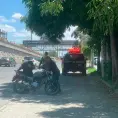 Bache tumba a motociclista en Salvador Nava