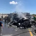 Video | Arden seis vehículos tras choque en carretera a Matehuala