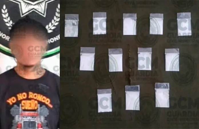 Joven sujeto es arrestado con dosis de “cristal”