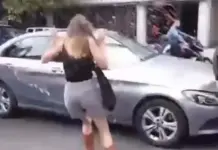 Lady Racista es agredida afuera de juzgados