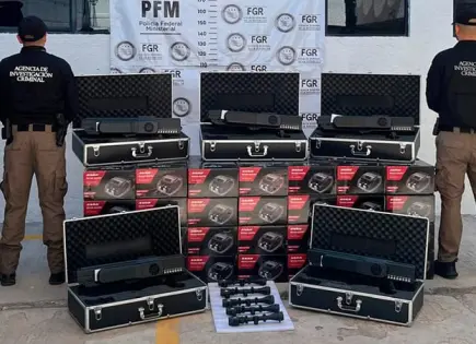 Aseguran inhibidores de drones y máquinas contadoras de billetes