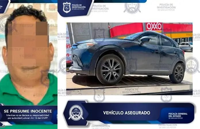 Sujeto se paseaba en un carro robado