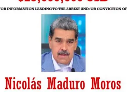 DEA ofrece recompensa por captura de Nicolás Maduro