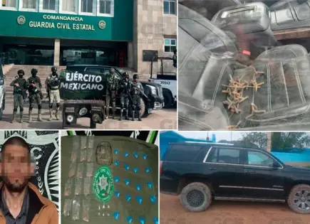 Capturan a presunto “narco” y aseguran camioneta blindada