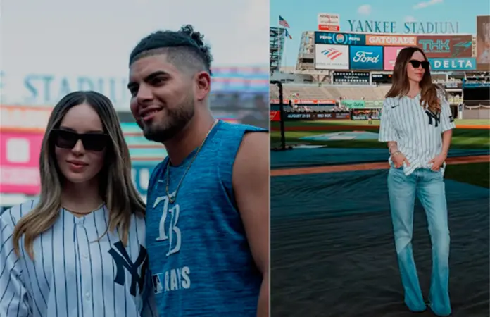 Belinda se roba todas las miradas en las Grandes Ligas desde el Yankee Stadium