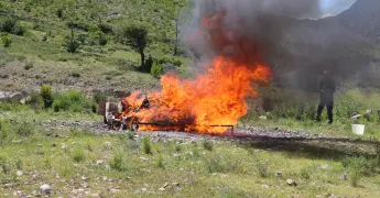 FGR y Sedena incineran más de 35 kg de narcóticos en San Luis Potosí
