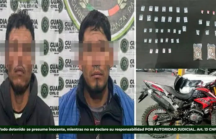 Capturan a dos presuntos narcos en Villa de Reyes