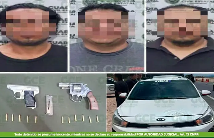 Capturan a tres hombres armados en operativos