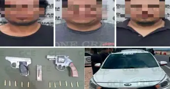 Capturan a tres hombres armados en operativos