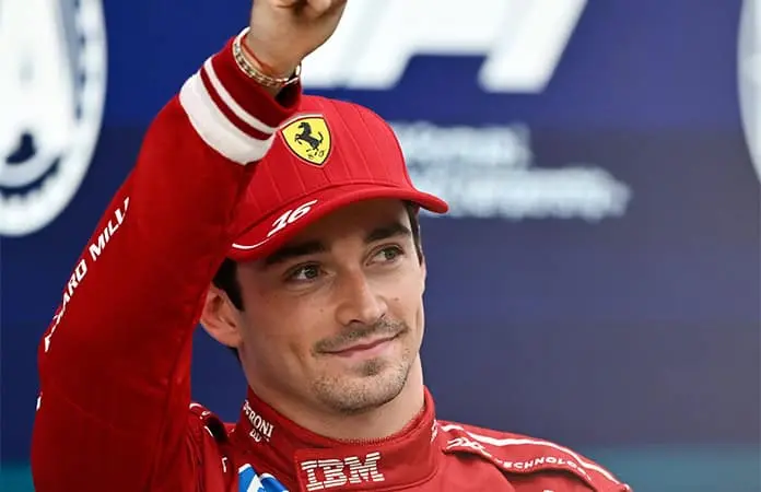 Charles Leclerc festeja su podio en GP de México con una frase mexicana