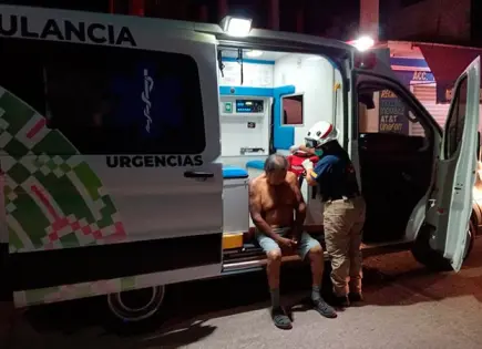 Adulto mayor lesionado durante un convivio