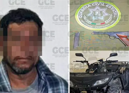 Sorprenden a un hampón armado en Rioverde