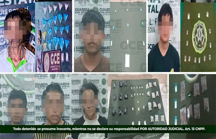 Detienen a 6 presuntos vendedores de droga